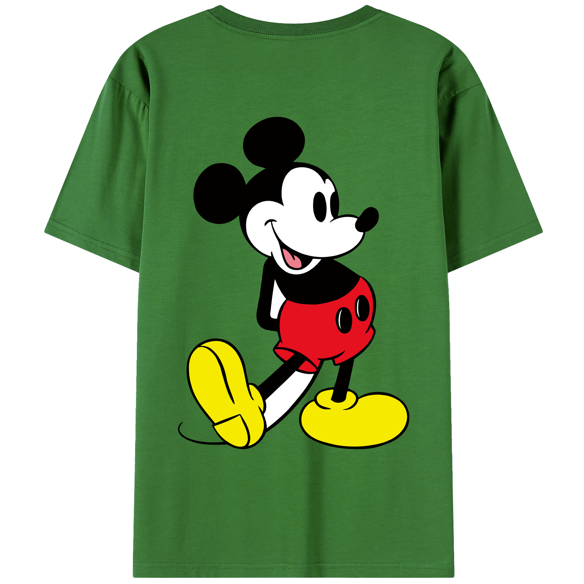 （画像用） ミッキーマウス Mickey Mouse レディース半袖Tシャツ(バックプリント)